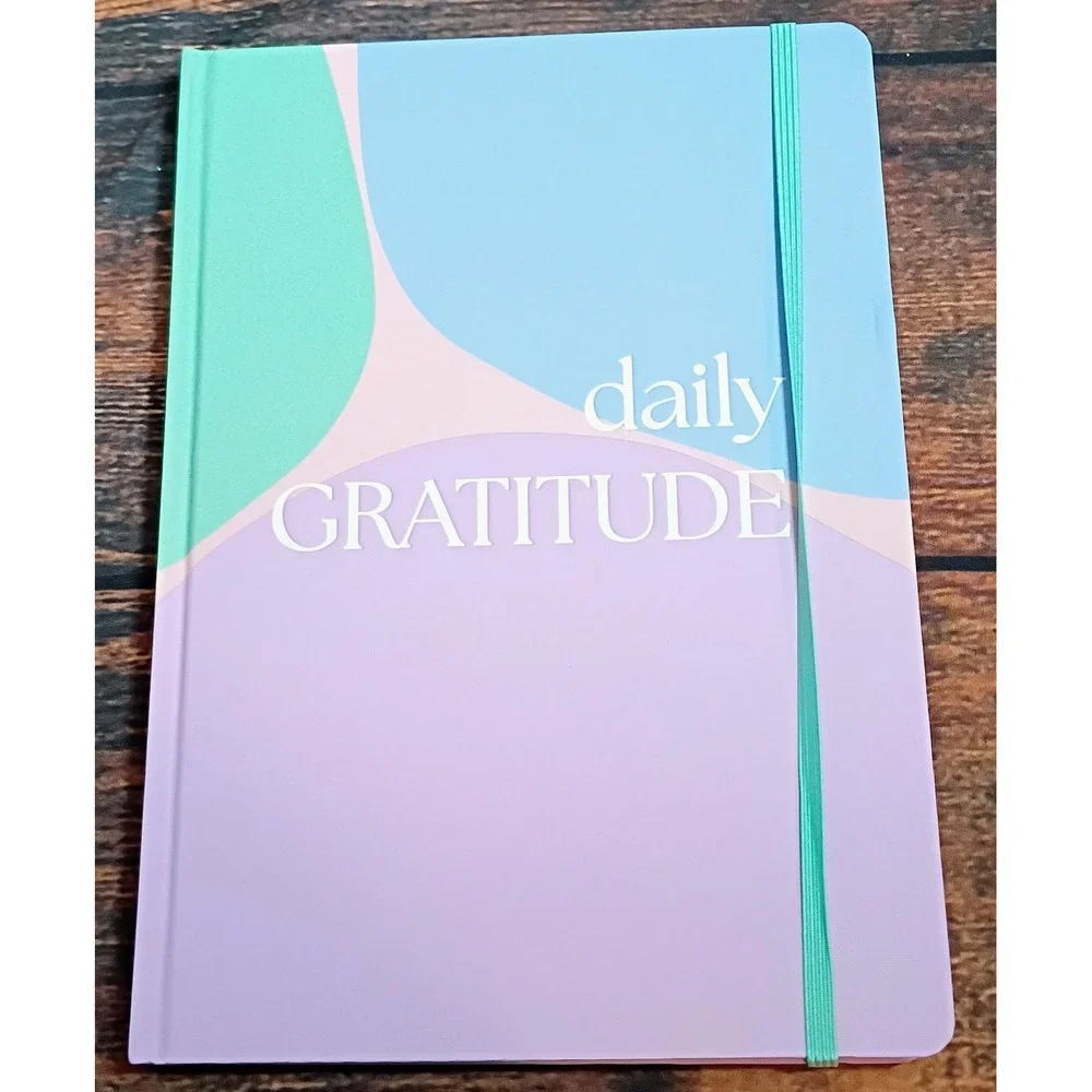 Spritz Daily Gratitude Journal Pastel Colorblock Hardcover Planner 120 Sheets
